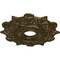 Ekena Millwork Preston Ceiling Medallion (Fits Canopies up to 4"), Hand-Painted Brass, 17 1/2"OD x 4"ID x 1"P CM17PRBRS - alternate 2